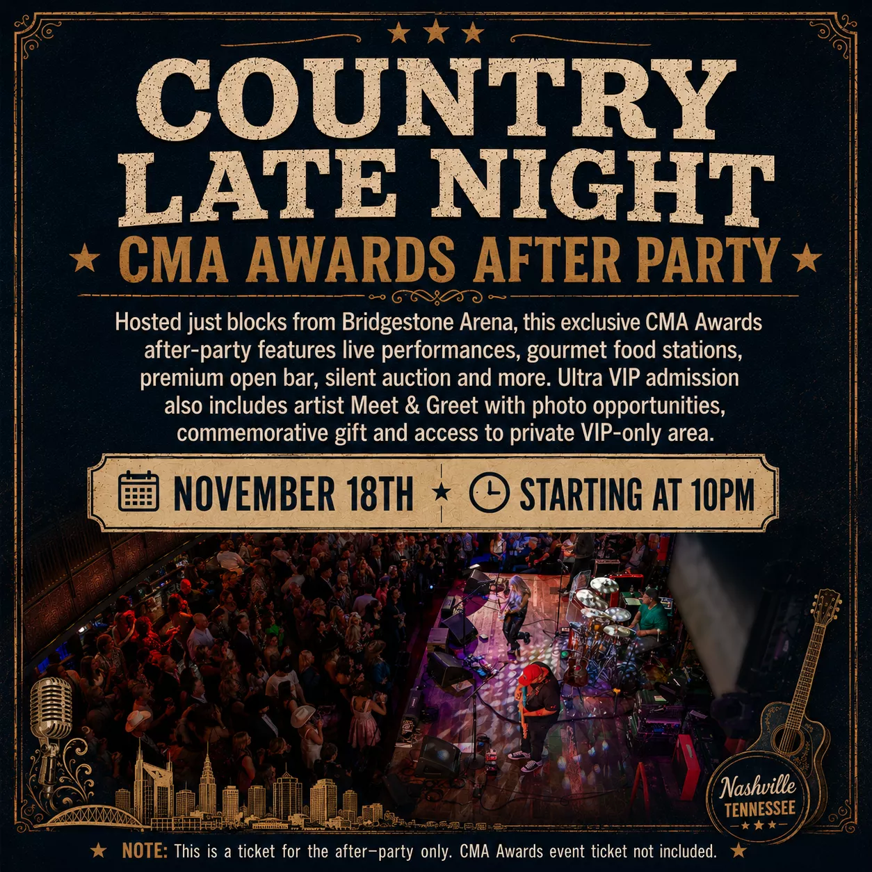 seating chart for Ole Red - TN - CMA After Party - Static - eventticketscenter.com